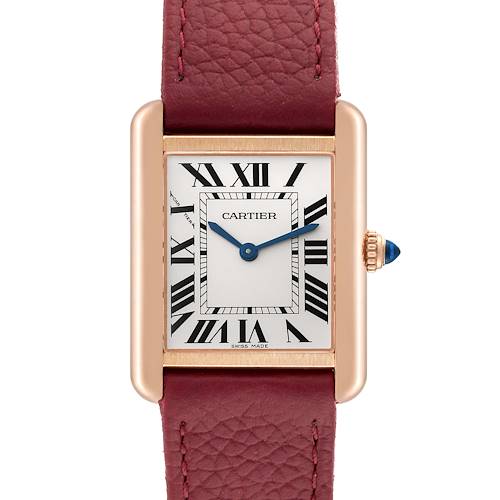 Photo of Cartier Tank Solo Silver Dial Rose Gold Steel Ladies Watch W5200024