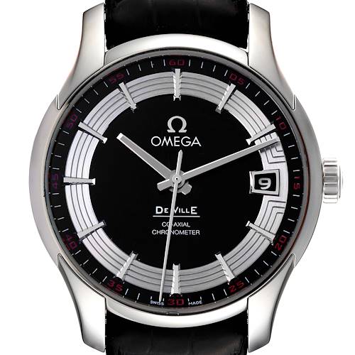 Photo of Omega DeVille Hour Vision Black Dial Mens Watch 431.33.41.21.01.001 Box Card
