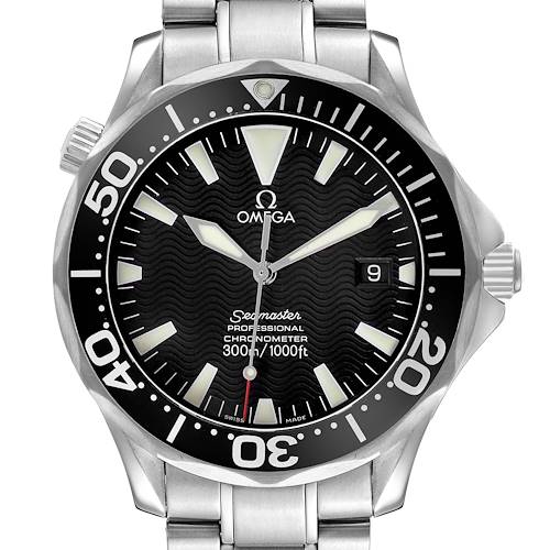 Photo of Omega Seamaster Diver 300M Steel Black Wave Dial Mens Watch 2254.50.00 Card
