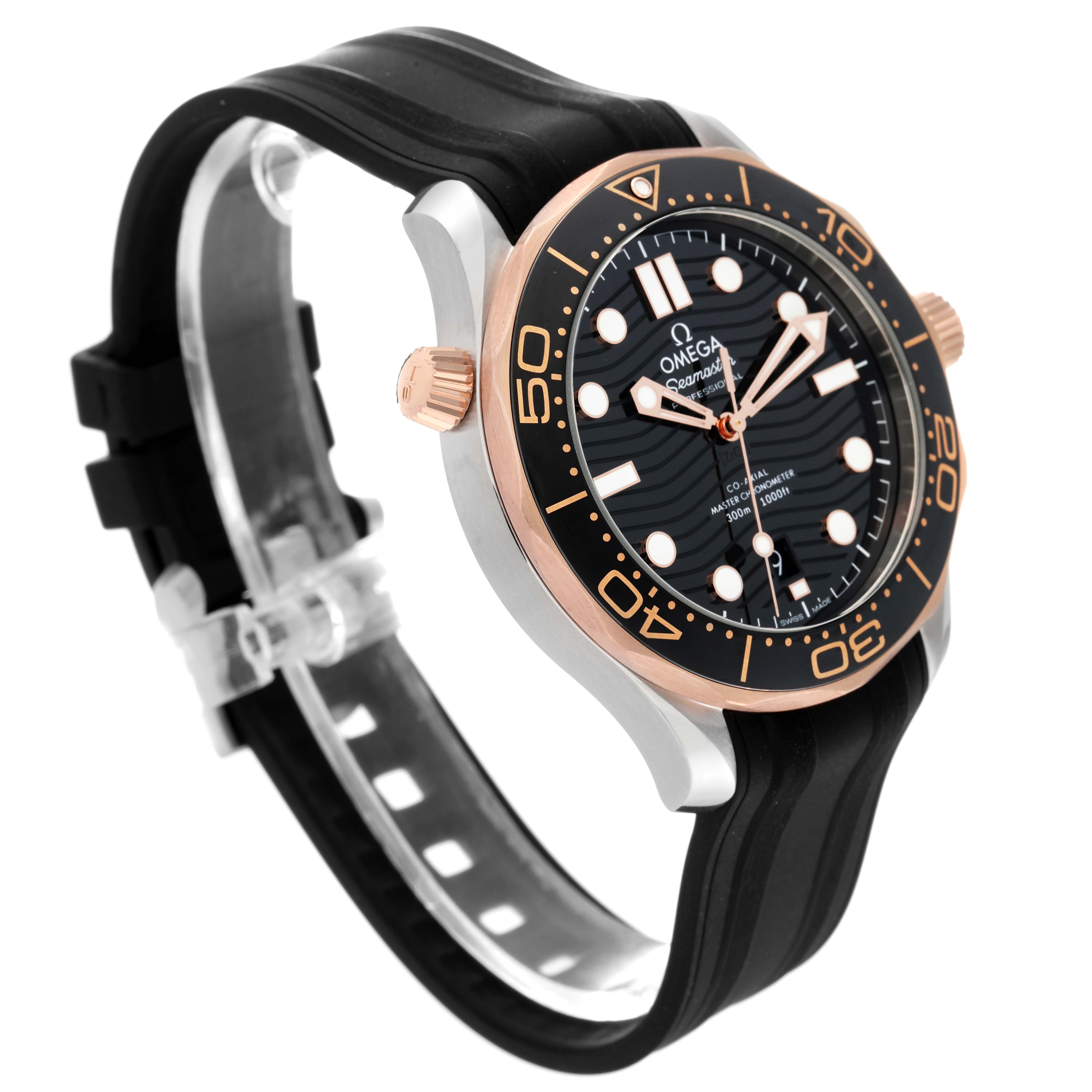 Omega Seamaster Diver Steel Rose Gold Mens Watch 210.22.42.20.01.002 ...