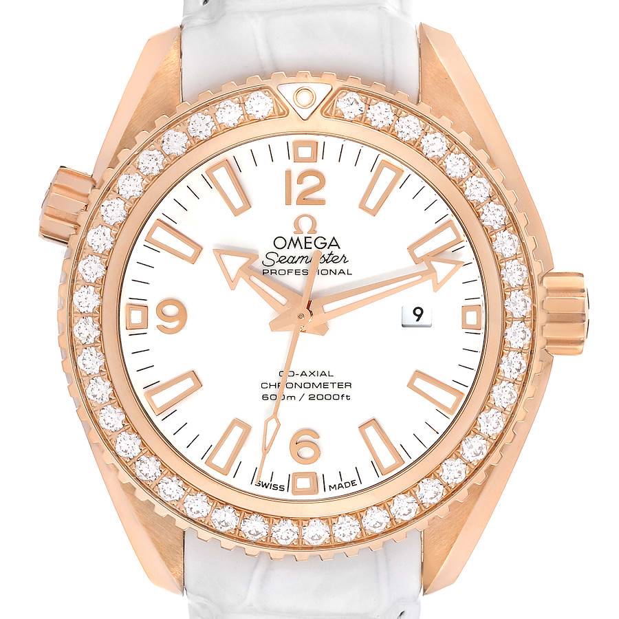Omega Seamaster Planet Ocean Rose Gold Diamond Ladies Watch 232.58.38.20.04.001 Unworn SwissWatchExpo
