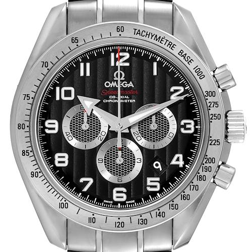 Photo of Omega Speedmaster Broad Arrow Black Dial Mens Watch 321.10.44.50.01.001 Box Card