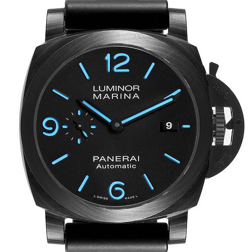 Photo of Panerai Luminor Marina 1950 44 Carbotech Mens Watch PAM01661 Box Card