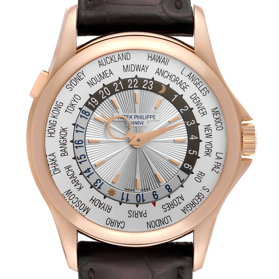 Patek Philippe World Time Complications Rose Gold Mens Watch 5130 SwissWatchExpo