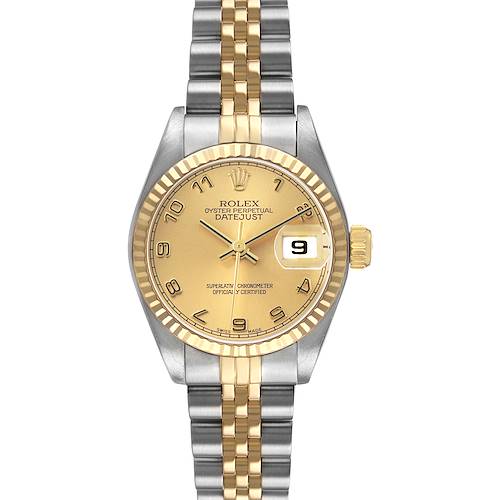 Photo of Rolex Datejust Steel Yellow Gold Champagne Dial Ladies Watch 79173