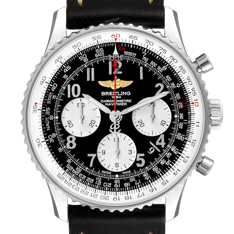 Breitling Navitimer 01 Black Strap Automatic Mens Watch AB0120 Box Papers SwissWatchExpo