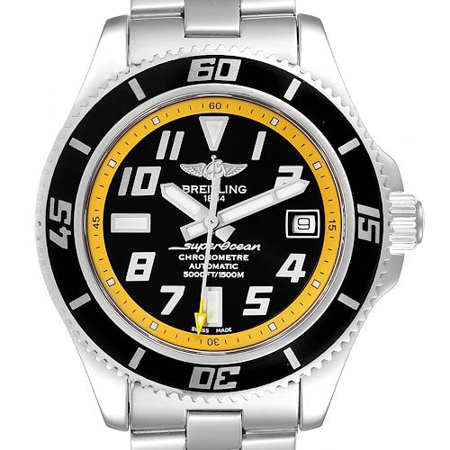 Photo of Breitling Superocean 42 Abyss Black Yellow Mens Watch A17364