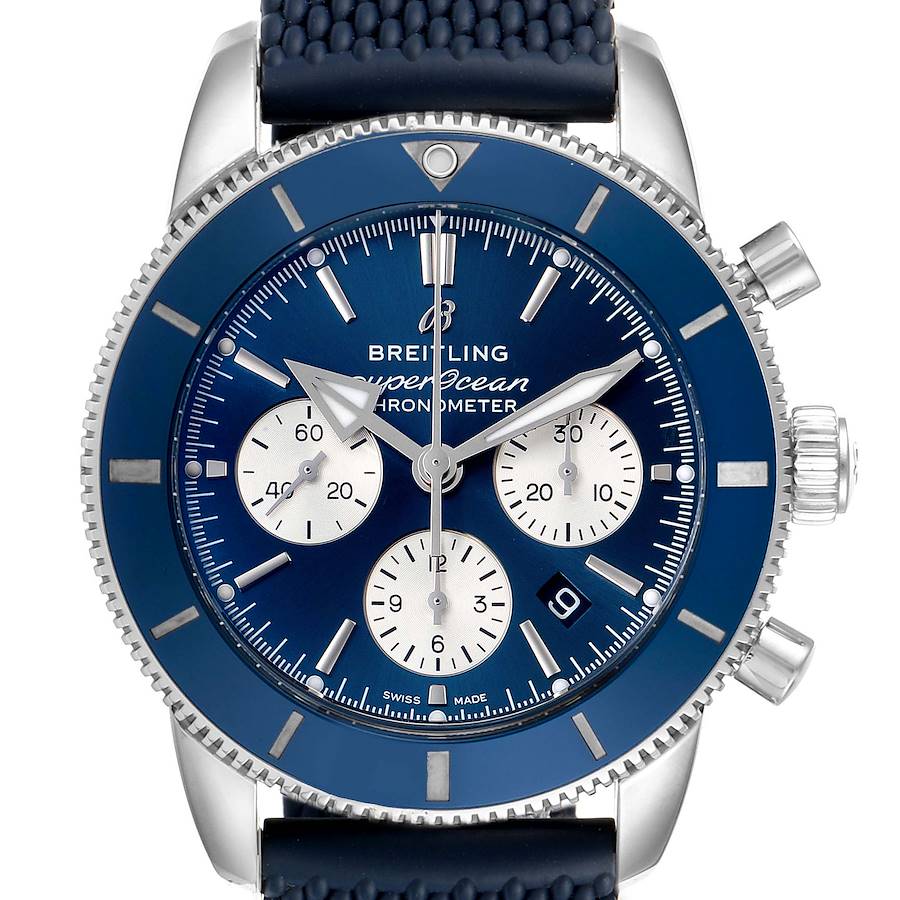 Breitling SuperOcean Heritage II B01 Blue Dial Steel Watch AB0162 Box Papers SwissWatchExpo