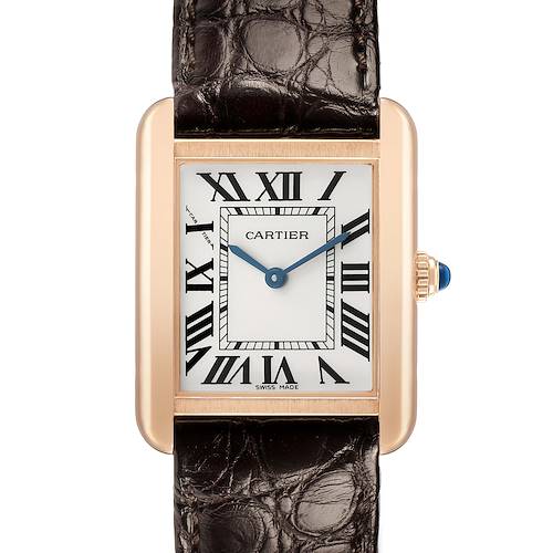 Photo of Cartier Tank Solo Yellow Gold Silver Dial Ladies Watch W5200002 Card