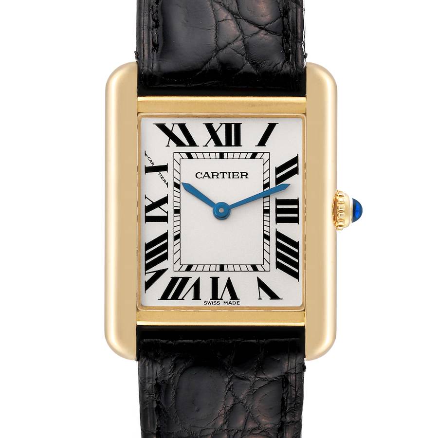 NOT FOR SALE Cartier Tank Solo Yellow Gold Steel Silver Dial Ladies Watch W5200002 Papers PARTIAL PAYMENT SwissWatchExpo