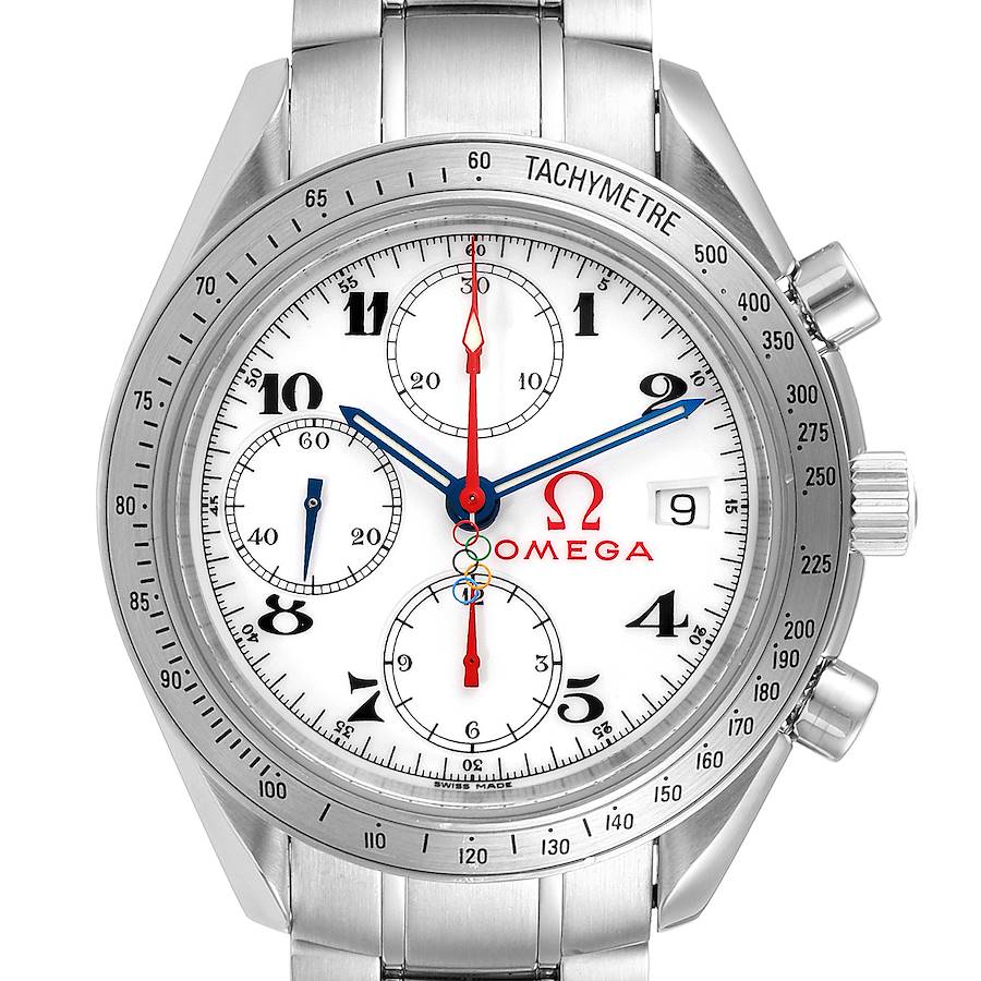 Omega Speedmaster White Dial Olympic Mens Watch 323.10.40.40.04.001 SwissWatchExpo