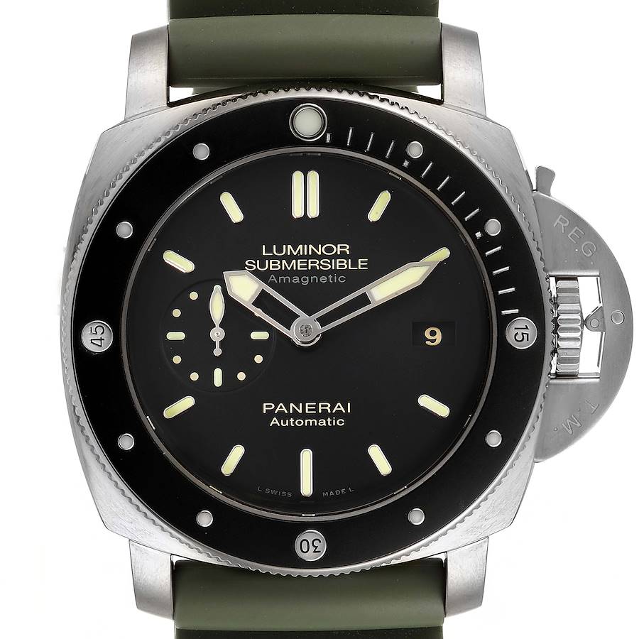Panerai Luminor Submersible 1950 Titanium Amagnetic Watch PAM00389 Box Papers SwissWatchExpo