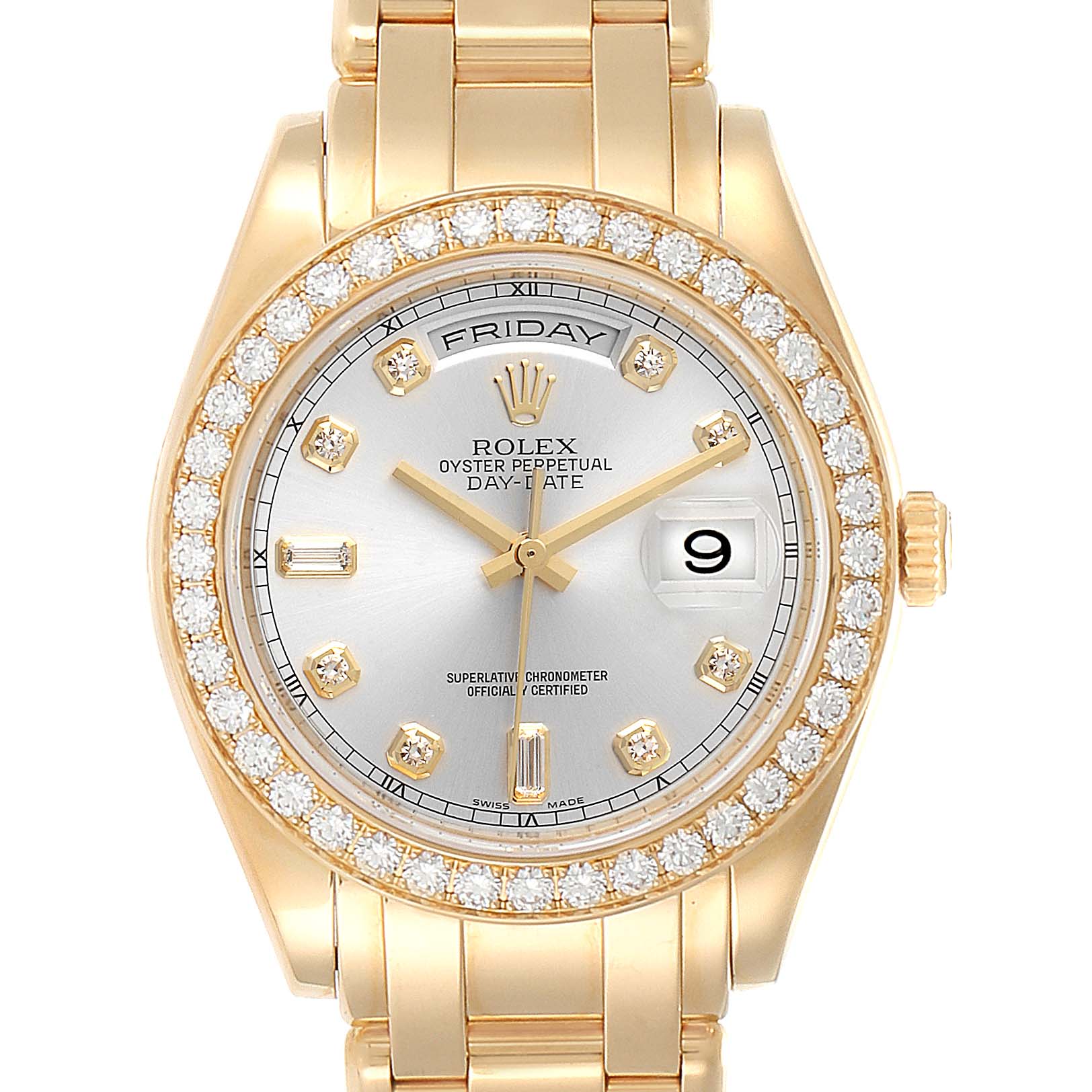 Rolex Day-Date Masterpiece Special Edition Yellow Gold Diamond Watch ...