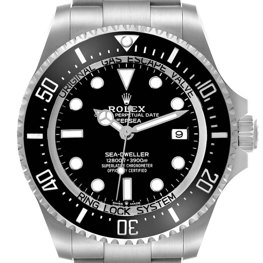 Rolex Seadweller Deepsea 44 Black Dial Steel Mens Watch 136660 Box Card SwissWatchExpo