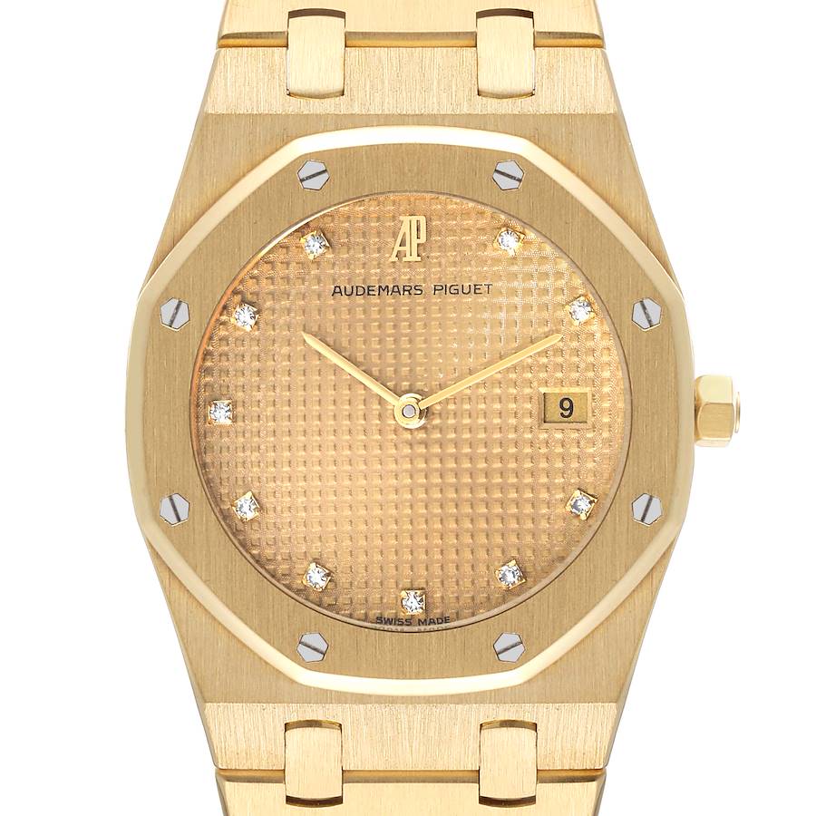 Audemars Piguet Royal Oak Yellow Gold Diamond Dial Mens Watch 56303 SwissWatchExpo