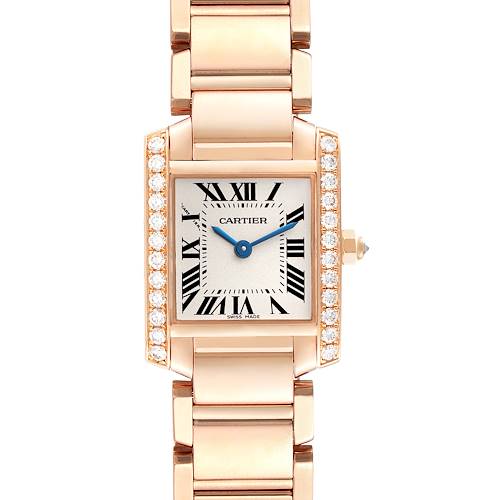 Photo of Cartier Tank Francaise Small Rose Gold Diamond Ladies Watch WJTA0022