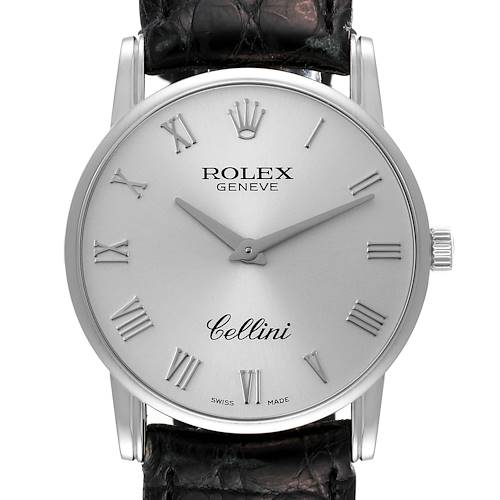Photo of Rolex Cellini Classic Silver Dial White Gold Mens Watch 5116