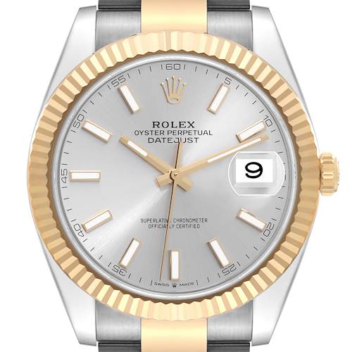 Photo of Rolex Datejust 41 Steel Yellow Gold Silver Dial Mens Watch 126333 Unworn