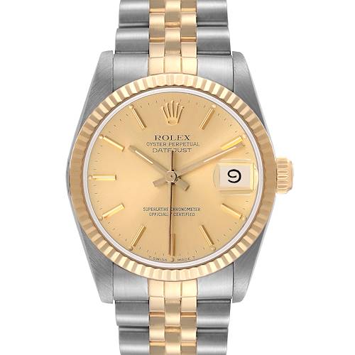Photo of Rolex Datejust Midsize Steel Yellow Gold Ladies Watch 68273 Box Papers
