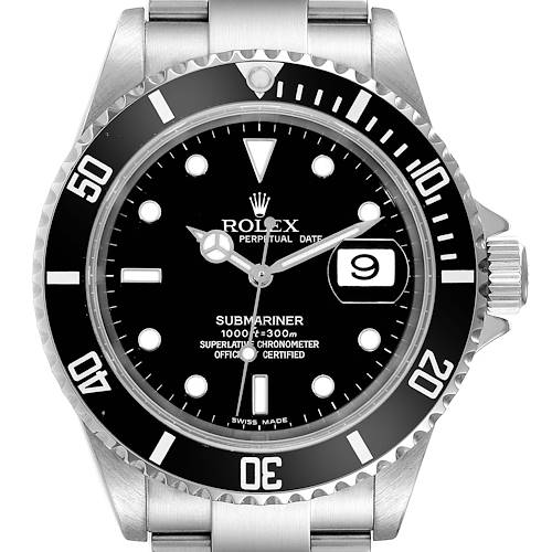 Photo of Rolex Submariner Date Black Dial Steel Mens Watch 16610