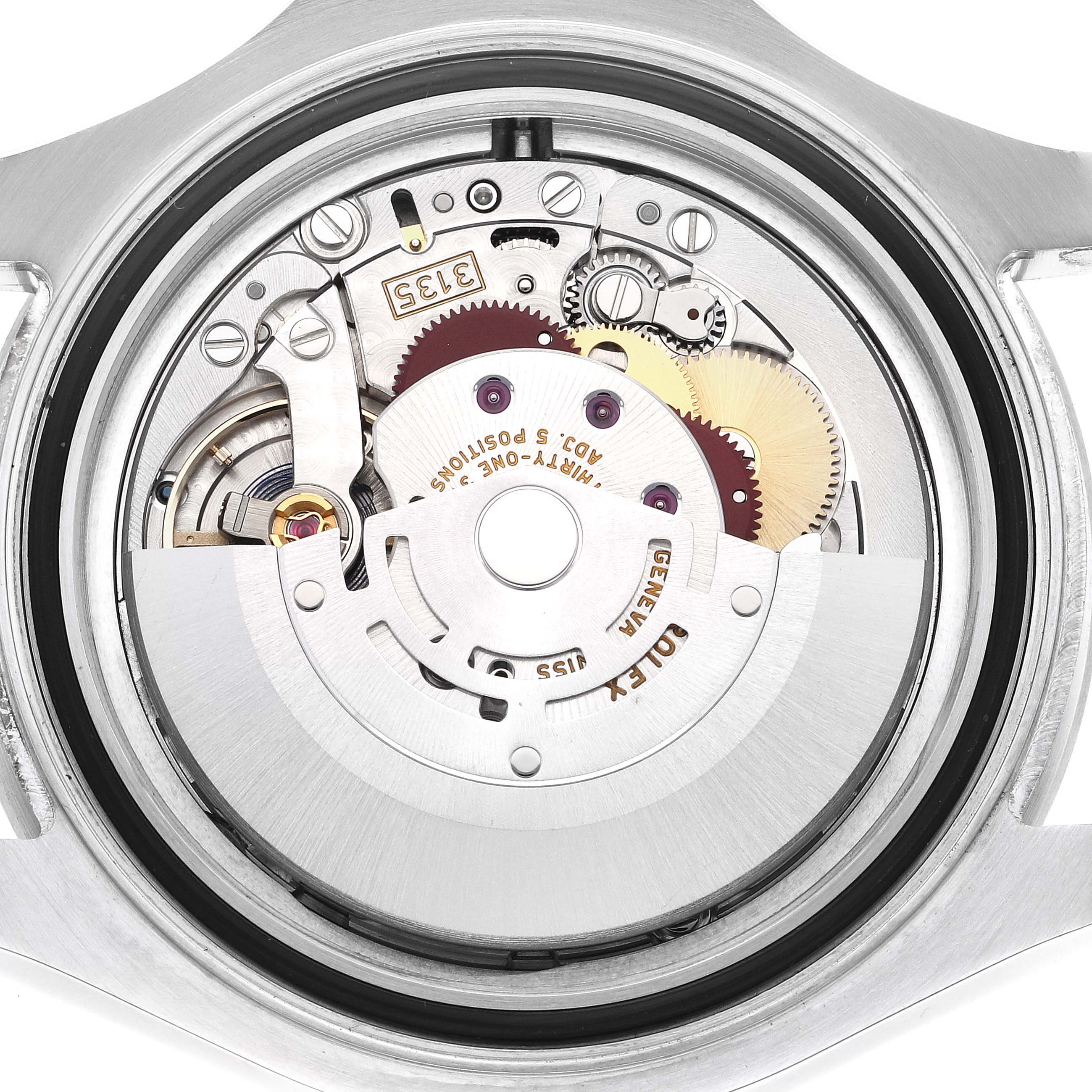 This image shows the internal mechanical movement components of a Rolex Yacht-Master 116622 Men
s Stainless Steel Silver Dial 116622 Men
s Stainless Steel Silver Dial watch viewed from the back.