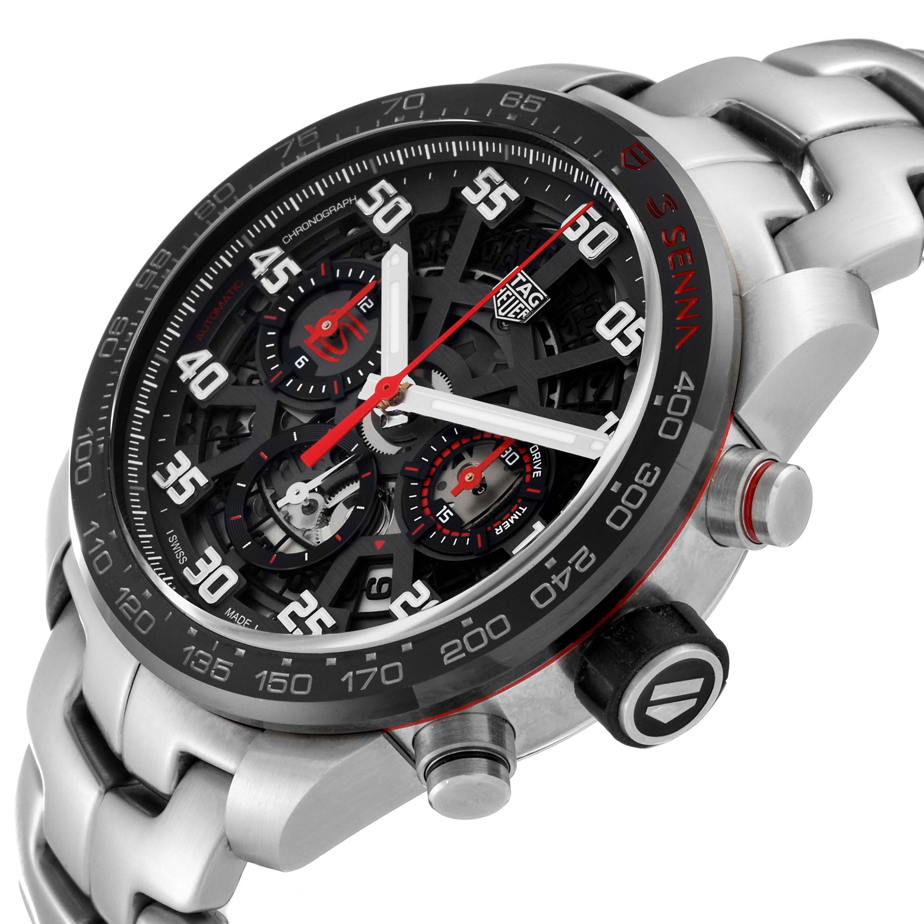 The image shows the front and part of the side of a Tag Heuer Carrera CBG2013.BA0657 Men's Stainless Steel Grey Dial CBG2013.BA0657 Men's Stainless Steel Grey Dial watch, highlighting the dial and stainless steel bracelet.