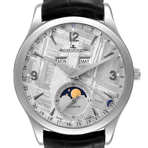Photo of Jaeger LeCoultre Master Calendar Steel Mens Watch 176.8.12.S Q1558421 Box Papers