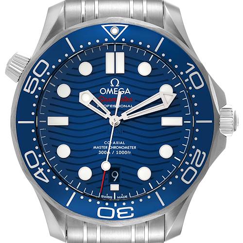 Photo of Omega Seamaster Diver 300M Blue Dial Mens Watch 210.30.42.20.03.001 Box Card