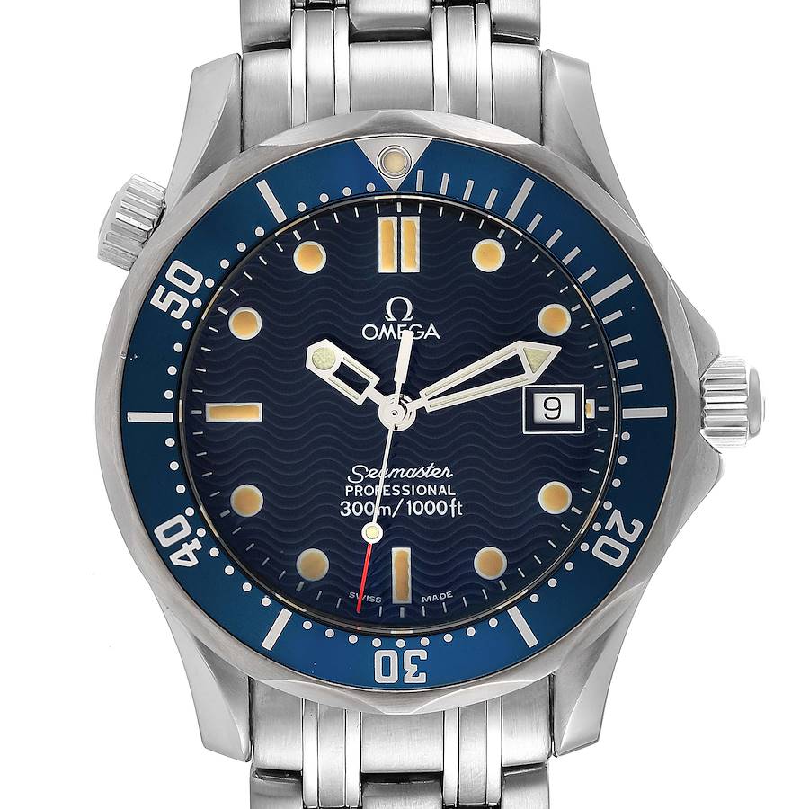 Omega Seamaster Diver 300M Midsize Quartz Steel Mens Watch 2561.80.00 SwissWatchExpo