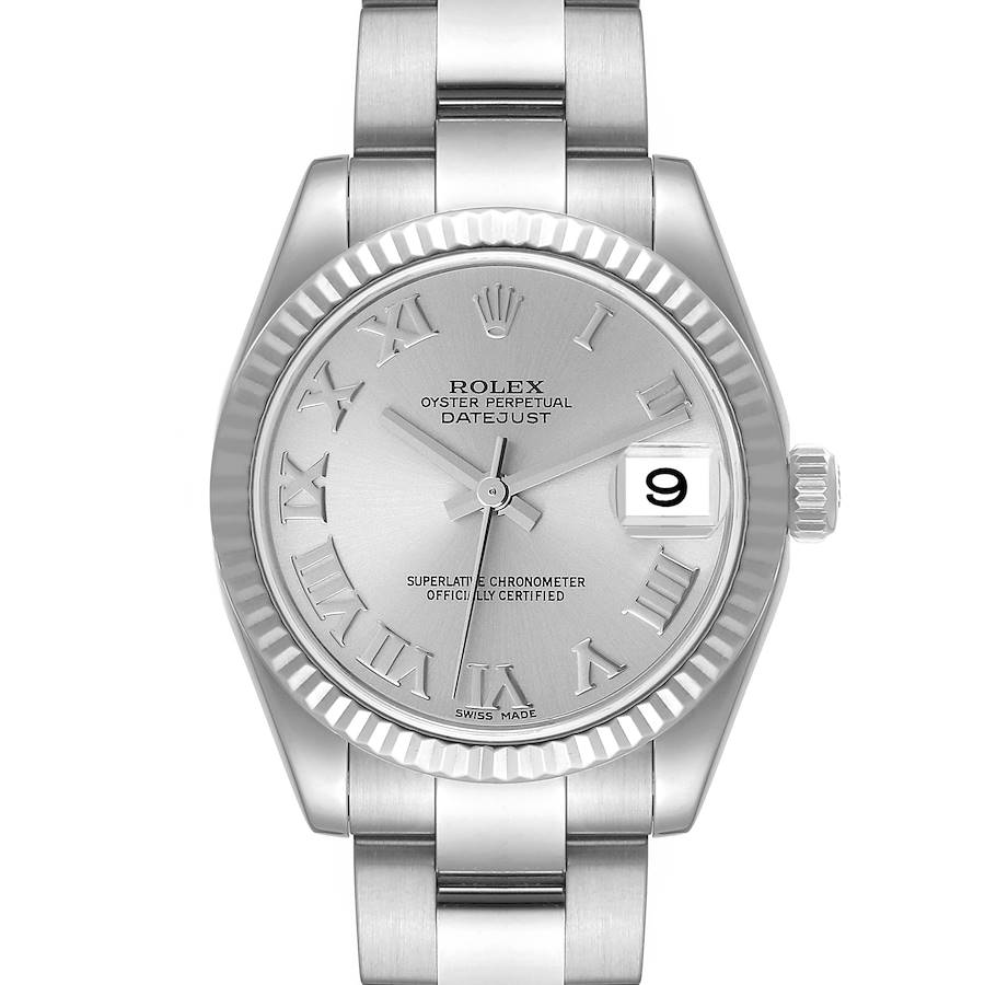 Rolex Datejust Midsize Steel White Gold Silver Dial Ladies Watch 178274 SwissWatchExpo