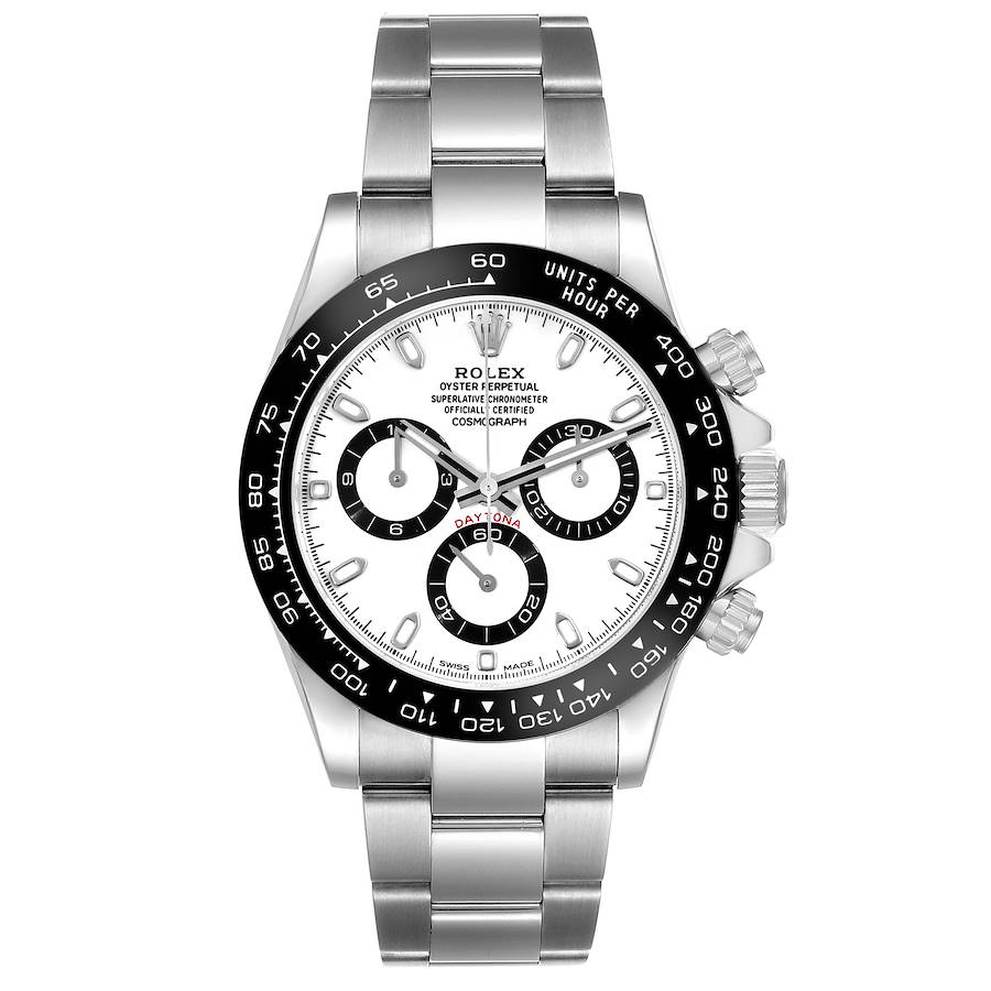 Rolex Daytona Ceramic Bezel White Panda Dial Steel Mens Watch 116500 Box Card SwissWatchExpo