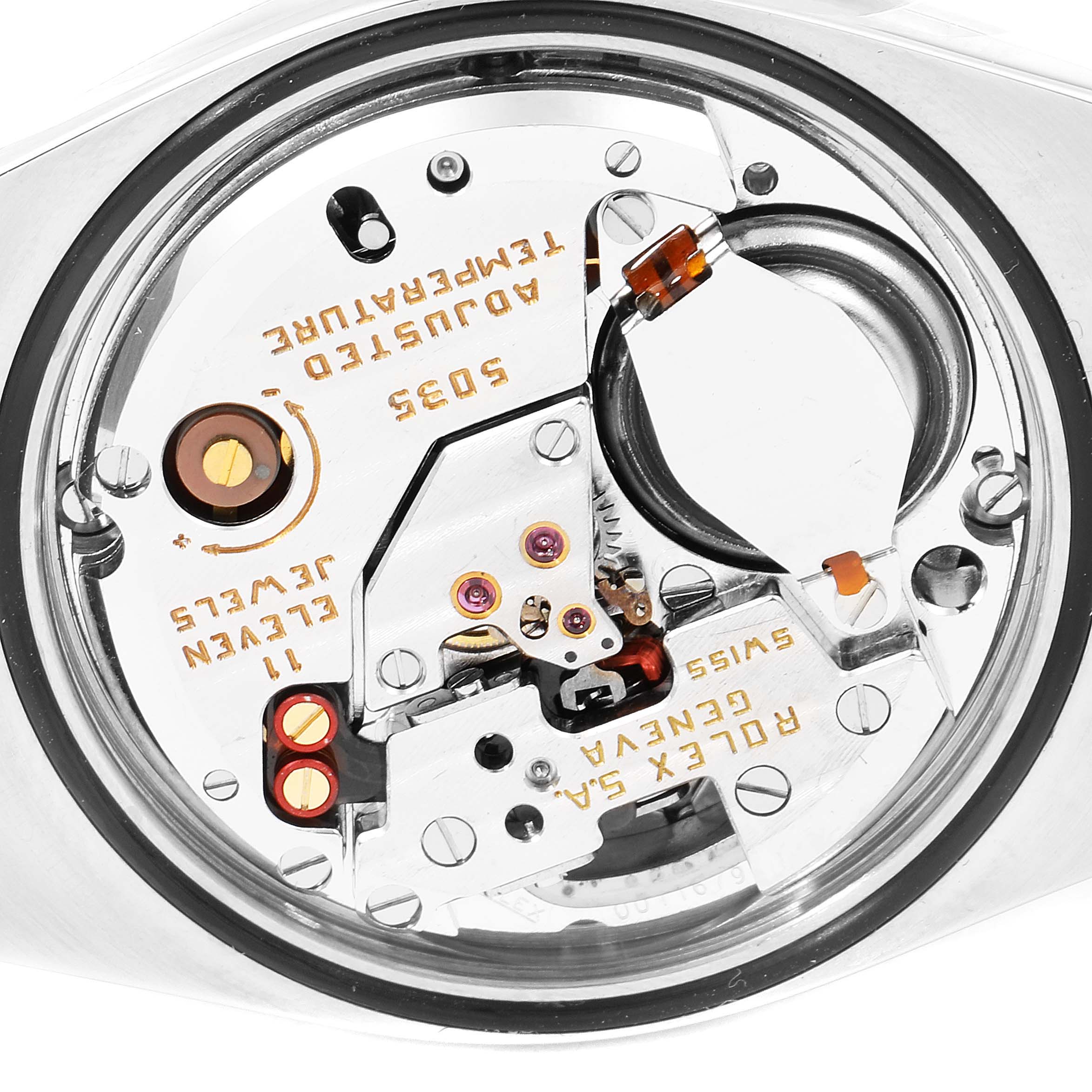 This image shows the internal movement mechanism of a Rolex Oysterquartz 17013 Men's Steel and Gold (two tone) Champagne Dial 17013 Men's Steel and Gold (two tone) Champagne Dial watch.