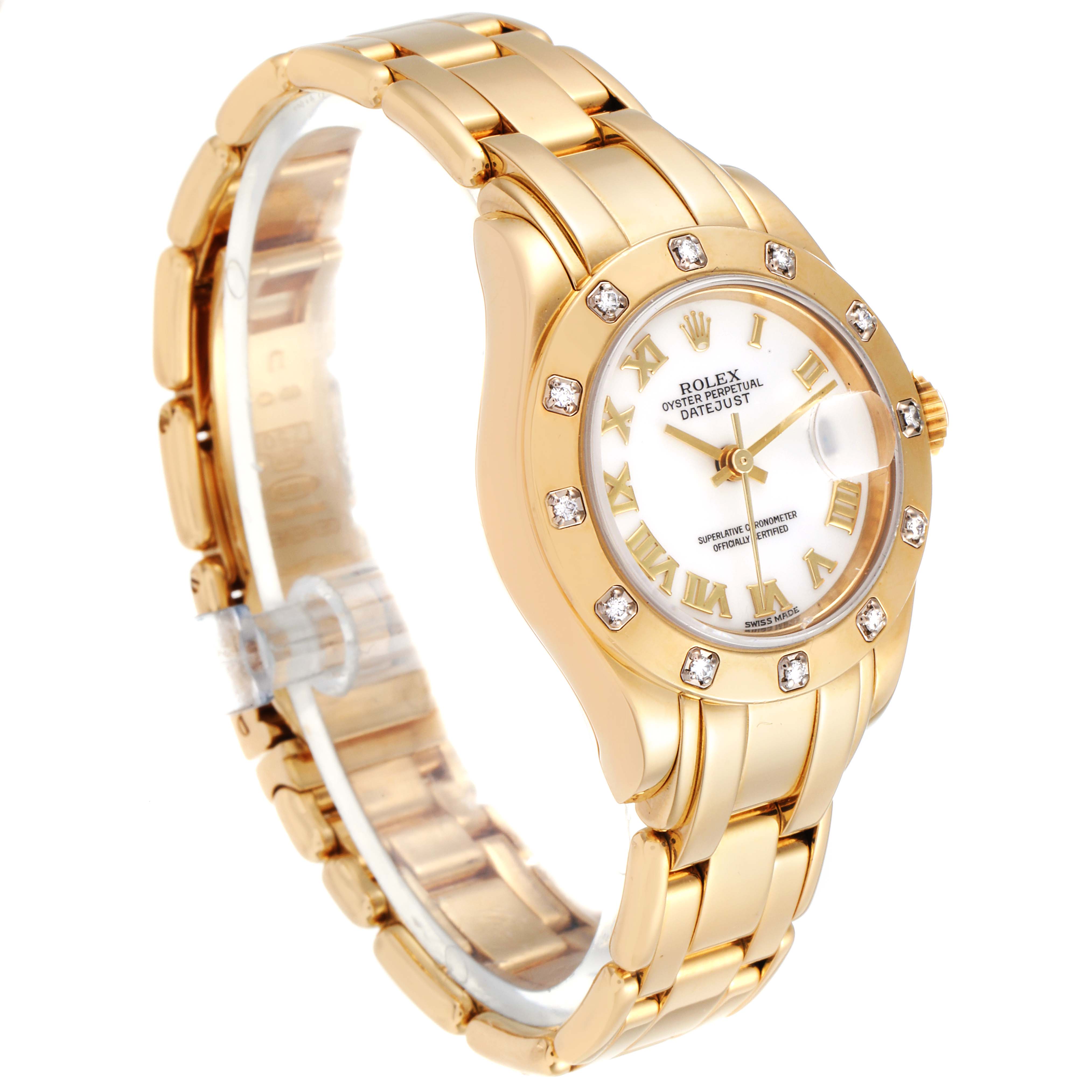 有名な高級ブランド Gold Yellow Pearlmaster Rolex 69318 32855 Stock | イラスト