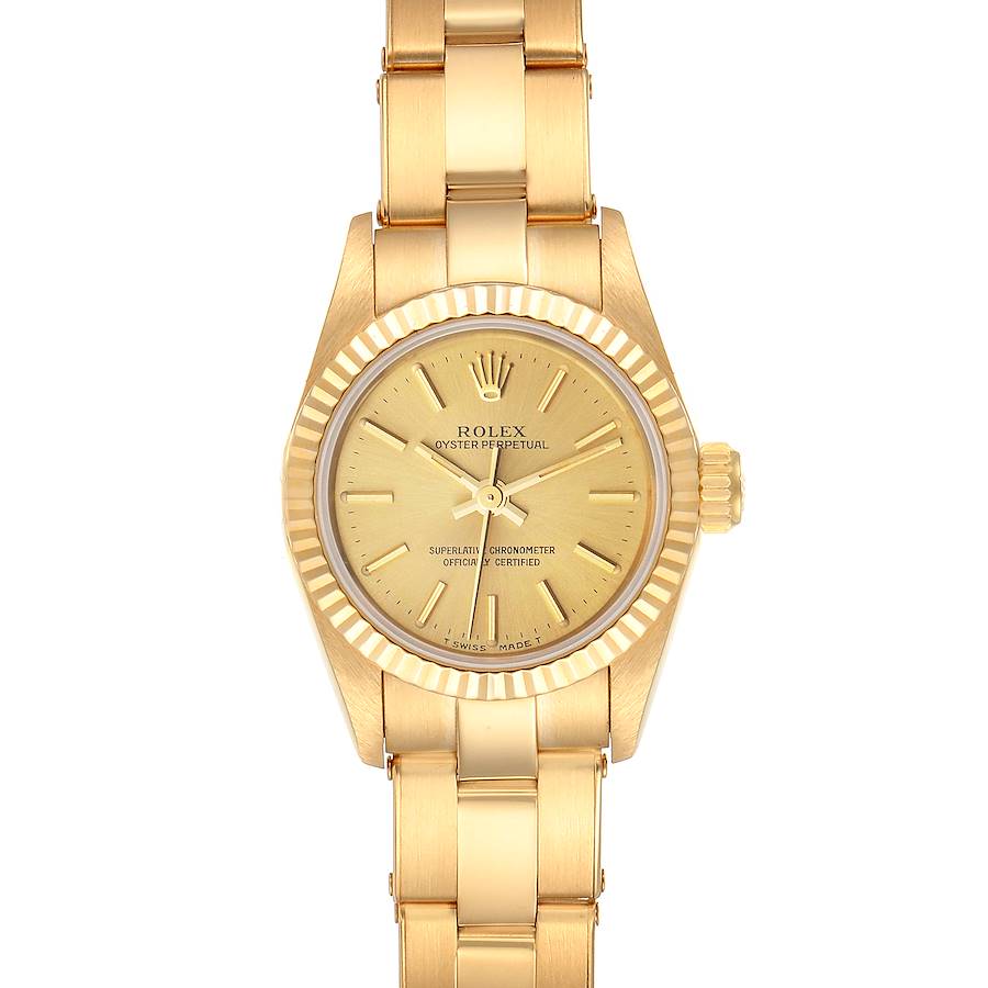 Rolex President No-Date 18K Yellow Gold Ladies Watch 67198 SwissWatchExpo