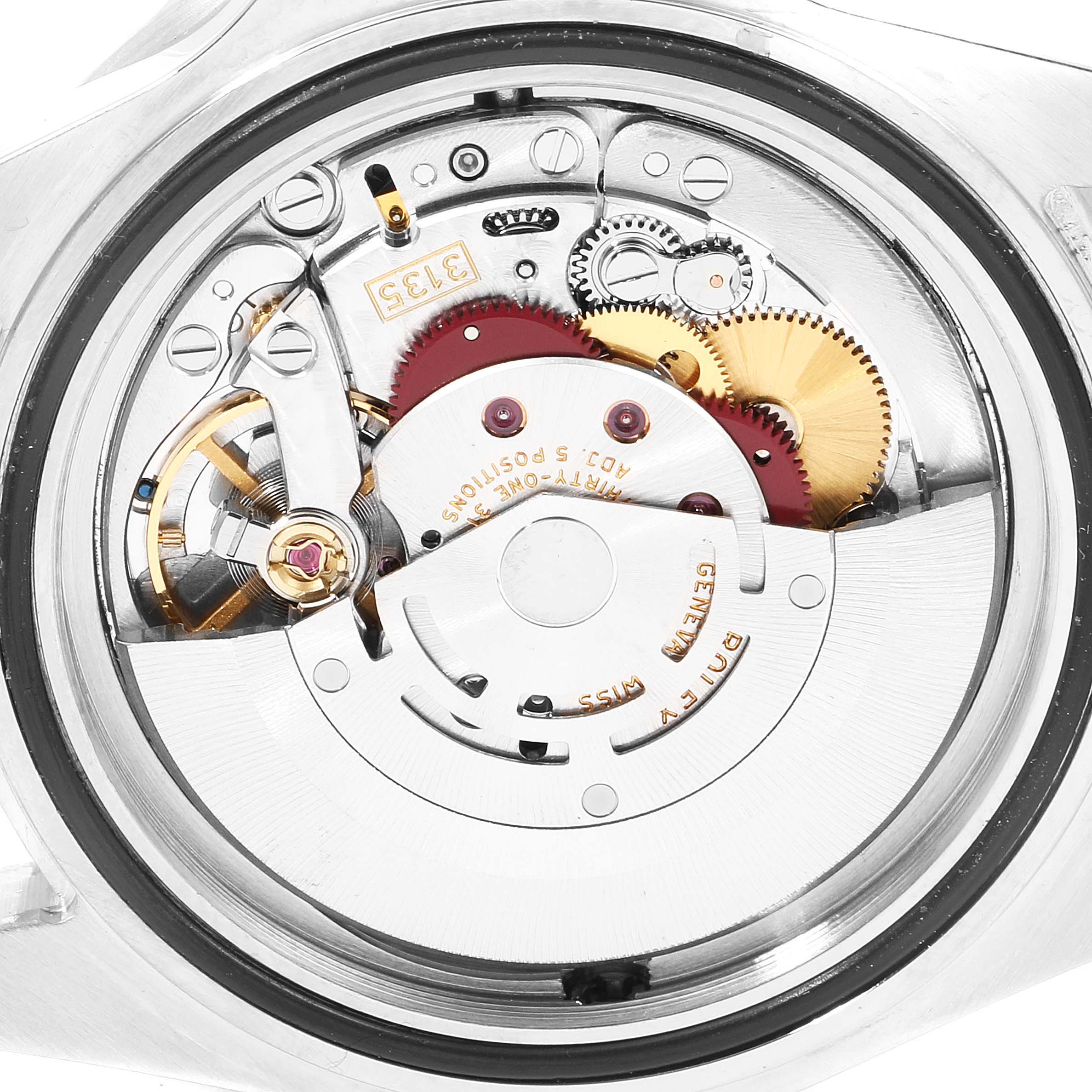 This image shows the movement mechanism of a Rolex Sea-Dweller 16600 Men
s Stainless Steel Black Dial 16600 Men
s Stainless Steel Black Dial watch from a close-up, detailed angle.