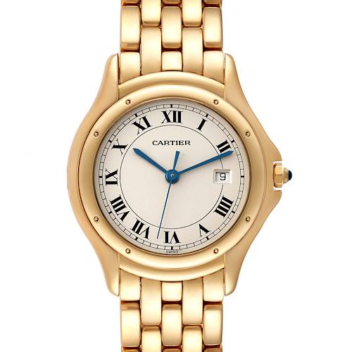 Photo of Cartier Cougar 18K Yellow Gold Silver Dial Ladies Watch 116000R