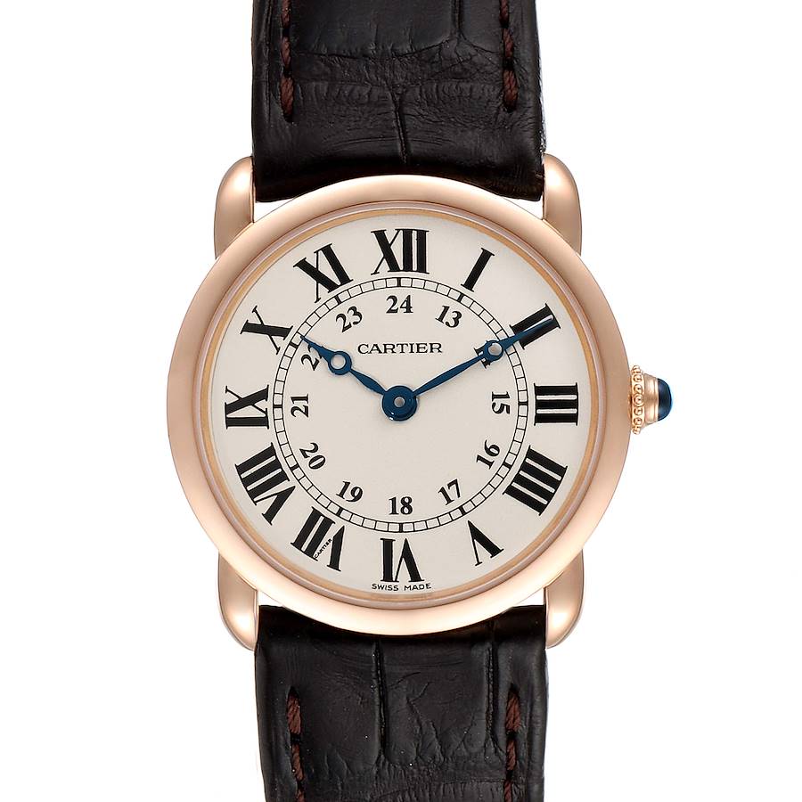 Cartier Ronde Louis 18K Rose Gold Silver Dial Ladies Watch W6800151 SwissWatchExpo