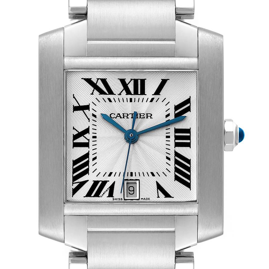 Cartier Tank Francaise Large Automatic Steel Mens Watch W51002Q3 SwissWatchExpo
