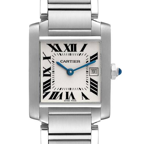 Photo of Cartier Tank Francaise Midsize Silver Dial Steel Ladies Watch W51011Q3 Papers