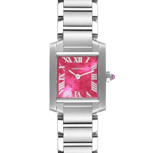 Photo of Cartier Tank Francaise Raspberry Dial LE Steel Ladies Watch W51030Q3