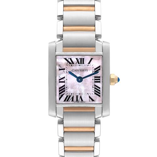 Photo of Cartier Tank Francaise Steel Rose Gold Mother of Pearl Ladies Watch W51027Q4