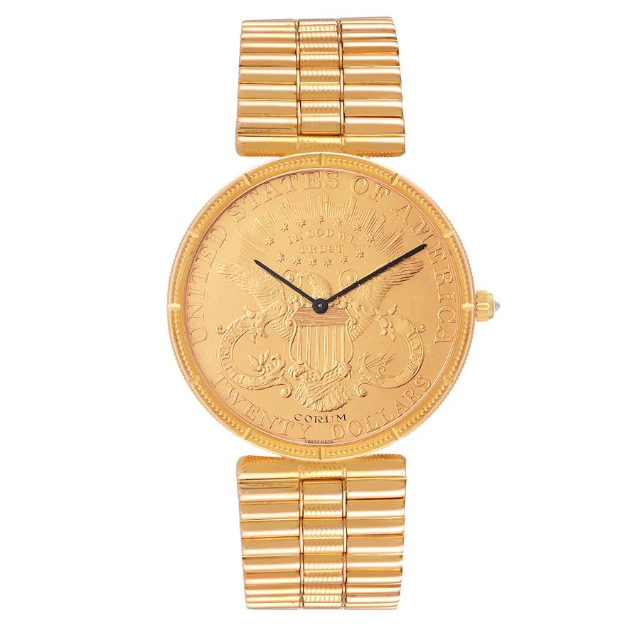 Corum 20 Dollars Double Eagle Yellow Gold Coin Manual Mens Watch