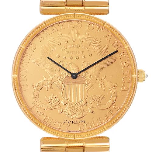 Photo of Corum 20 Dollars Double Eagle Yellow Gold Coin Manual Mens Watch 1903