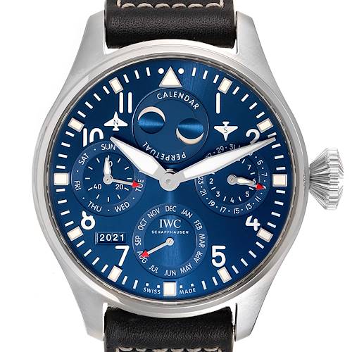 Photo of NOT FOR SALE IWC Pilot Perpetual Calendar Blue Dial Steel Mens Watch IW503605 Box Card PARTIAL PAYMENT