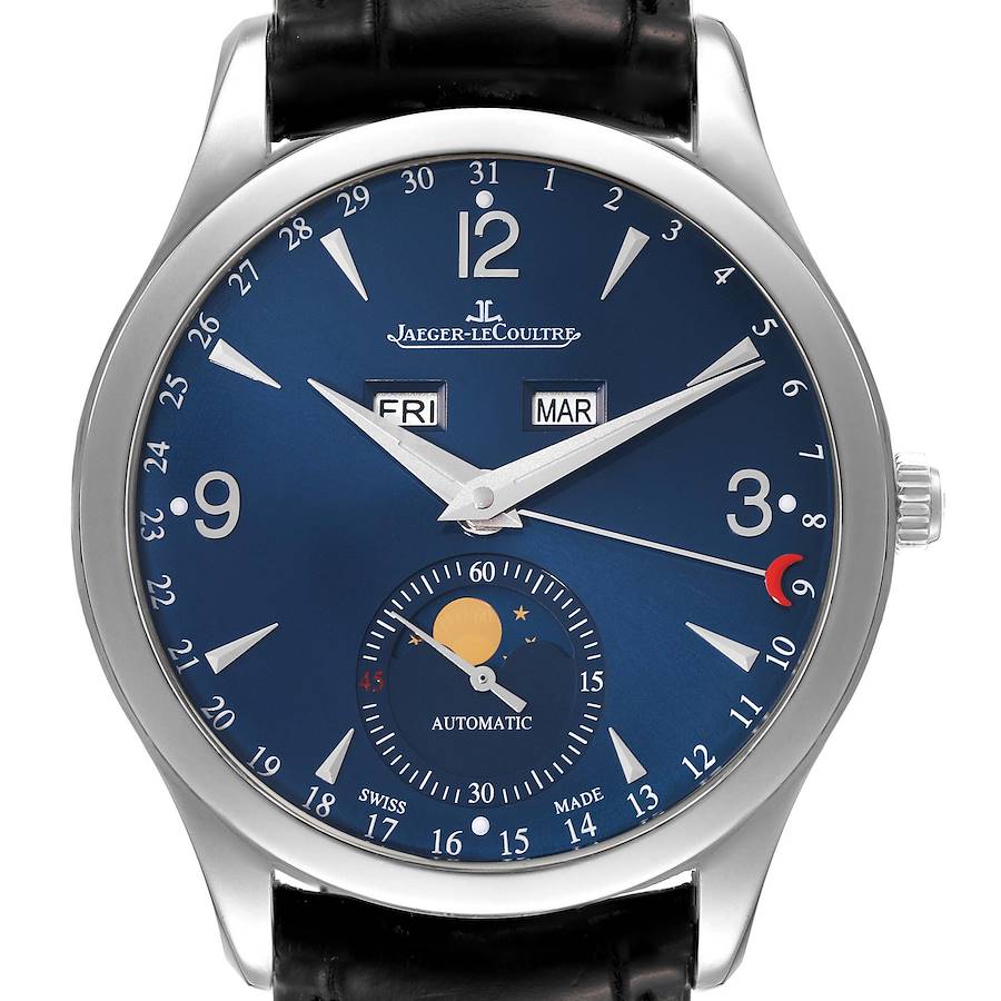 Jaeger LeCoultre Master Calendar Limited Edition Steel Mens Watch 176.8.12.S SwissWatchExpo