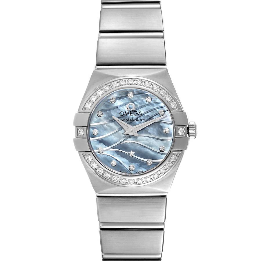 Omega Constellation Quartz 24 MOP Diamond Watch 123.15.24.60.57.001 Box Card SwissWatchExpo