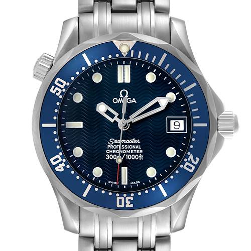 Photo of Omega Seamaster 300 Midsize 36 Steel Blue Dial Mens Watch 2551.80.00 Box Card