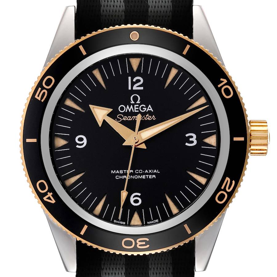 Omega Seamaster 300 Steel Yellow Gold Mens Watch 233.22.41.21.01.001 SwissWatchExpo