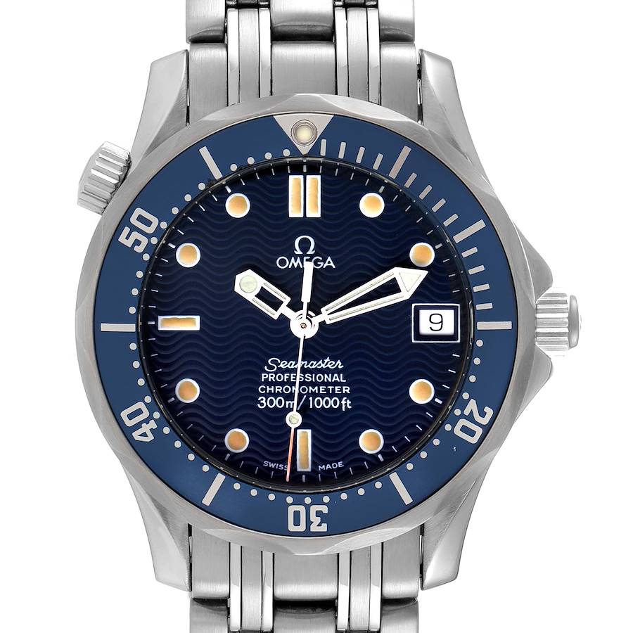 Omega Seamaster Midsize 36mm Blue Dial Steel Mens Watch 2551.80.00 Card SwissWatchExpo