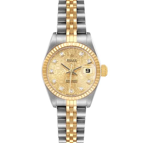 Photo of Rolex Datejust 26 Anniversary Diamond Dial Steel Yellow Gold Ladies Watch 79173